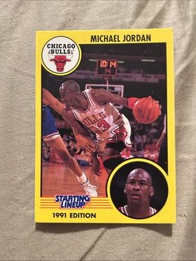 Michael Jordan Chicago Bulls Yellow Trading Card 1991 Edition POSSIBLE PSA 9-10
